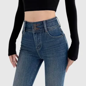 Spring New Jeans Women’s Korean Edition High Waist Straight Leg Pants Versatile Slimming Pants