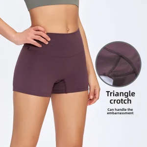 Spring Summer New Arrival Womens High Waist Tummy Control No Show Line Yoga Shorts Double Sided Brushed Fabric Training