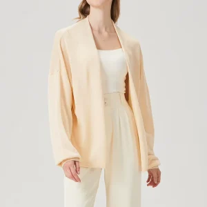 Spring Summer Silk Linen Knitwear Sweater Custom Thin Knitted Cardigans for Women
