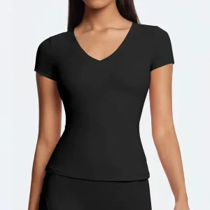 Stock Available Women’s Sport T Shirt GRS Certified Eco Friendly Recycled Polyester Yoga Top Short Sleeve Workout Top Activewear
