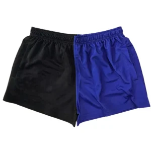 Stock Breathable Plain Blank Unisex Rugby Shorts Polyester Sublimated Custom Brand Basic Footy Shorts Factory