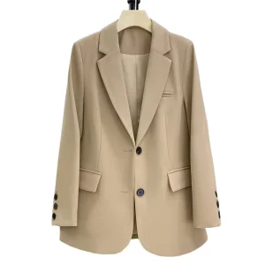 Stock Fashion Women Coats Designer Casual Long Sleeved Loose Blazer Women’s Suits