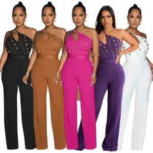 Straight Leg Jumpsuit Daily Formal Style Jumpsuits Bodysuits for Women