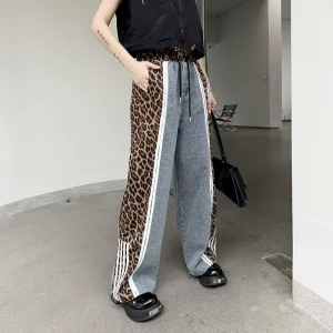 Street Style Contrasting Color Patchwork Jeans Summer Loose Casual Pants
