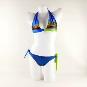 Sublimation Print Women’s Swimwear with Adjustable Straps Beach Vacation Bikini Set Custom Printing Logo Size