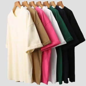 Summer Basic 230GSM Cotton Crew Neck Solid Color Unisex Blank T Shirt Custom Logo Casual Men Women Short Sleeve Tee