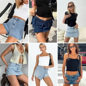 Summer Denim Shorts Women’s Loose Slimming Wide Leg Hot Pants Jeans Shorts Random Shipment