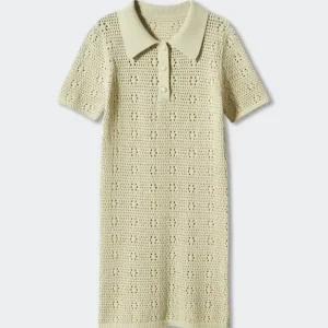 Summer Elegant Women’s Cotton Dress With Short Sleeve and Turn Down Neck Plus Size Casual Shirt Dress in Simple