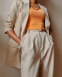 Summer Fashion Cotton Office Suits Womens Blazers Elegant Women’s Long Plus Size Solid Color Baggy Blazer