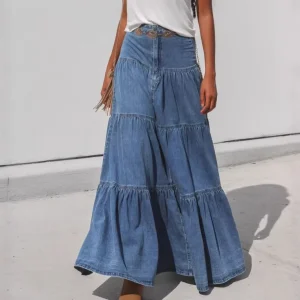 Summer Instagram Street Vacation-style Cake Versatile Denim Skirt Women’s Fashion