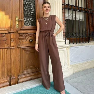 Summer Jumpsuits Sleeveless Women Jumpsuit Casual Loose One Piece Jumpsuit Female