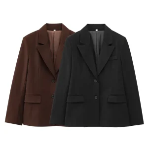 Summer New Women’s Fashionable Simple Versatile Long Sleeved Short Blazer 2118797 2192797
