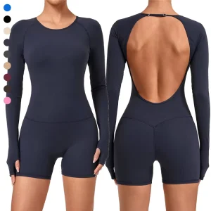 Summer Rompers for Women Long Sleeve Jumpsuit Gym Jumpsuit Long Sleeve Jumpsuit Women’s Sports