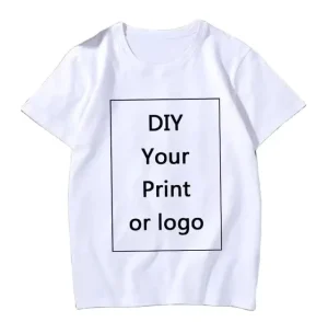 Summer Simple Short Sleeve Loose White T Shirts Women Ladies Custom Printing