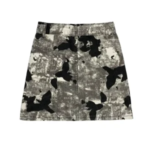 Summer Skinny Women Tie dye Jeans Skirt A line Denim High Waist Bodycon Mini Skirt
