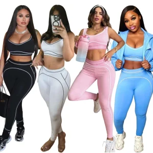 Summer Sleeveless Sports Vest High Waist Hip Lifting Abdominal Tightening Fitness Yoga Suit Set