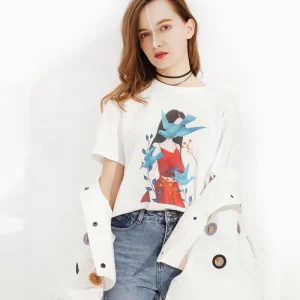 Summer T Shirt Women Tops Round Neck Short Sleeve Casual Tee Plus Size
