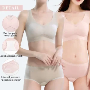 Summer Ultra thin Quick drying Breathable zero Feel Comfortable Brassiere Seamless Bra Panty Sets Women’s Bras and Panty Sets