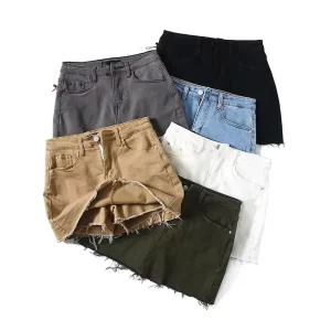 Summer Women’s High Waist Slim Flexible Denim Skirt Women’s Shorts