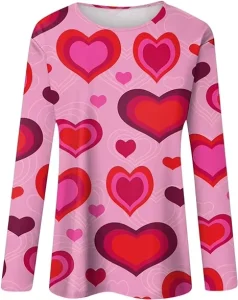 Summer Women’s Long Sleeve Cotton T-Shirt with Full Printing