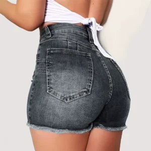 Summer Women’s Shorts High Waisted Solid Color Women’s Denim Shorts Casual Denim Split Shorts Styles Randomly Shipped
