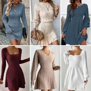 Supplier Leisure Fashion Women’s AutumnWinter Round Neck Long Sleeve Pullover Knitted Women’s Sweater Clearance