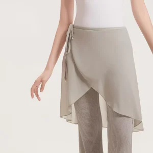 Swallowtail Ballet Mesh Skirt Midi Tie Waist Dance Training Wear