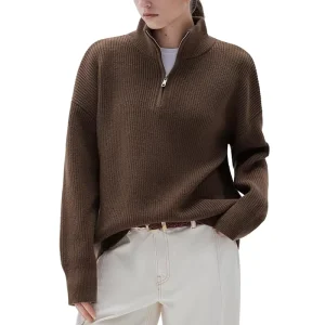 Sweater Custom Designer Knitted Sweater Women Zipper Sweater Knitwear Women’s Polo Comfortable and Stylish