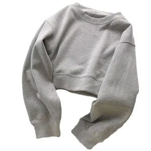 Sweatshirt Manufacturer Custom 340g Women Sweatshirts Crewneck Cropped Sweatshirts