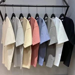 T-shirts High-quality Heavyweight Washed Men’s Short Sleeved T-shirt Loose and Trendy Men’s and Women’s Short Sleeved T-shirt