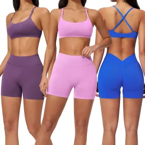 TZ7790 6 Women’s Seamless Yoga Tracksuit Quick Dry Sports Set Slim Tight Activewear Outdoor Casual Running Fitness Outfit