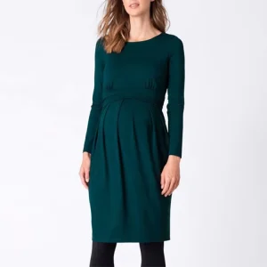 The Design of Solid Color Long sleeved Maternity Dress During Pregnancy and Lactation Is Unique Pregnant Women Clothes