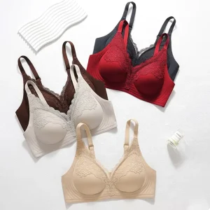 Thin Cup Jelly Push Up Sexy Comfortable Gather Racerback Women’s Seamless Lace Bra