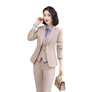 Top Grade Women Suit Office Women’S Suits Three Pieces Set Blazers Ladies Women Blazer Suits Set