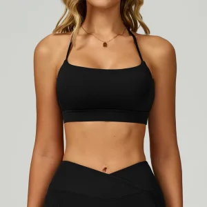 Top Selling Yoga High Elastic Halter Beauty Back Soft Breathable Women Running Crop Top