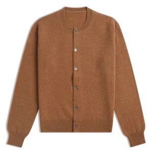 Townkana 100% Wool Classic Cardigan Women’s Casual Round Neck Knitted Button Wool Sweater