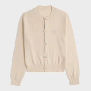 Townkana Factory Custom 100% Wool Simple Slim Fit Soft Women’s Round Neck Knitted Button Wool Cardigan Sweater Top
