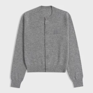 Townkana Factory Custom 100% Wool Slim Fit Soft Women’s Round Neck Knitted Button Wool Cardigan Sweater Top