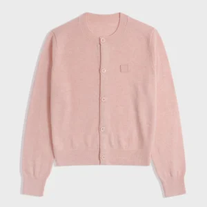 Townkana High Quality 100% Wool Solid Color Soft Women’s Round Neck Knitted Button Wool Cardigan Sweater Top