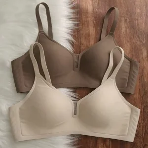 Traceless Underwear Women’s Gathering Bra Comfortable Non rimless Thin Bra
