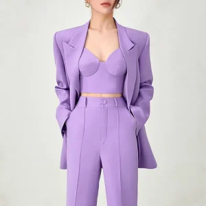 Two Piece Set Women Clothing Formal Womens Suits Blazer Suits Women Lady Elegant