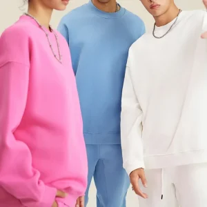 US Custom Logo 345GSM Cotton Fleece Sweatshirt and Sweatpants Women’s Casual Winter Hoodies 2-Piece Set for Solid Pattern