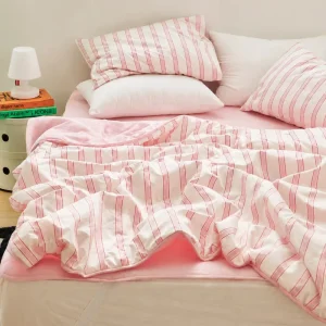 Ultra Soft Cloud Touch Cooling Summer Bedding Set Lightweight Breathable Silky Smooth Comforter For Hot Sleepers & Night Sweats