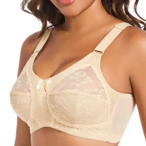 Ultra-thin Plus Size Full Cup Gothic Sexy Lace Wireless Transparent Ladies Bra Sponge Underwear Made in China Imported