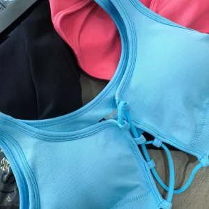 Under Custom European American Lace Up Breathable High Support Sports Bra Women’s Gather Triangle Sexy Vest Yoga
