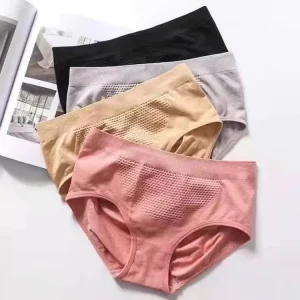Underwear Women’s Cotton Middle Waist Women’s Underwear Solid Color Large Underwear Women