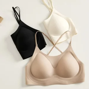 Underwear Women’s Thin Shoulder Strap Push-up Large Backless Invisible Beautiful Back Bra Cross Multi-wear Bra