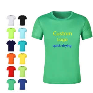 Unisex Gym Dry Plain T-Shirt Custom Printing 100% Polyester Quick-Dry Women’s & Men’s Blank T-Shirts