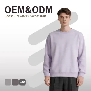 Unisex Oversized Crew Neck Sweatshirt Winter Clothing Custom Printed By Manufacturer Basic Hoodie For Men