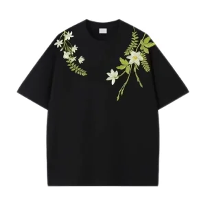 Unisex Summer Tie-Dye Embroidered Letter Print T-Shirt Oversized Loose Fit Casual Hip Hop Tee
